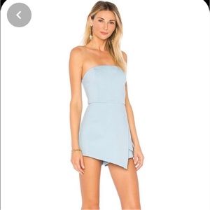 By The Way Blue Strapless Romper
